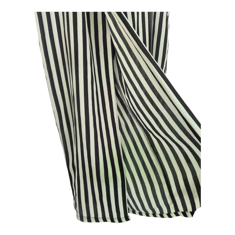 Ark & Co Split Front Culotte Pants Small NWT Black White Striped Wide Leg S - Picture 3 of 7